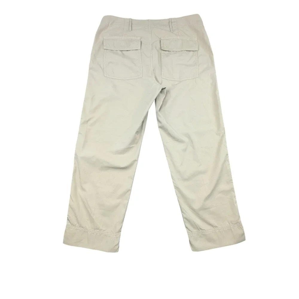 Lauren Ralph Lauren Khaki Tan Utility Crop Pants Straight Leg Size 6 - Picture 3 of 9